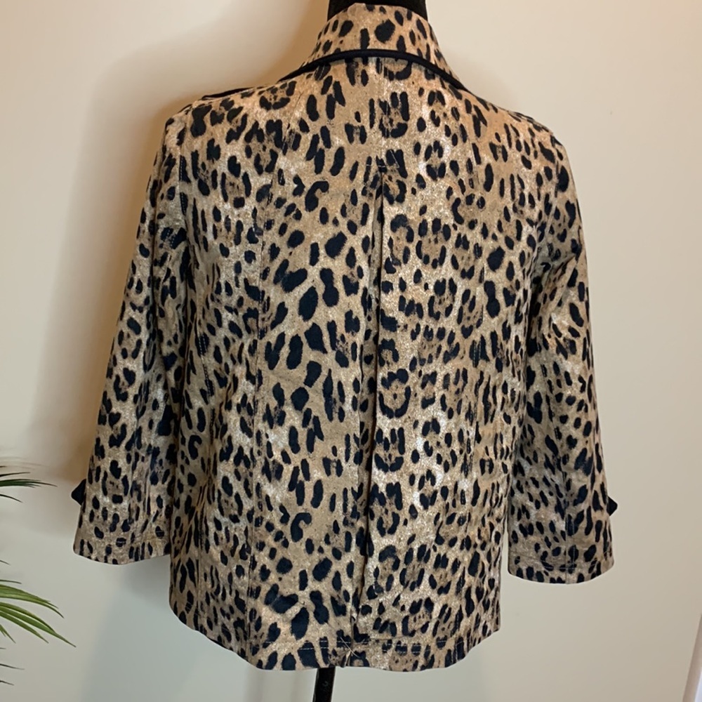 Whbm Leopard Print Short Swing Jacket - image 8